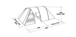 Easy Camp Galaxy 400 Gold Red Tunneltent - 4 Personen -Buiten Kamperen Verkoop 120355 galaxy 400 gold red drawing perspective2