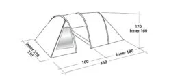 Easy Camp Galaxy 300 Rustic Green Tunneltent - 3 Personen -Buiten Kamperen Verkoop 120390 galaxy 300 rustic green drawing perspective2