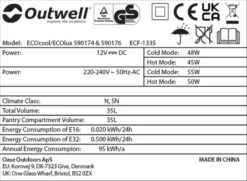 Outwell Ecocool Elektrische Koelbox - 35 Liter - Donkergrijs -Buiten Kamperen Verkoop 1389 1900 ecocool grijs 6
