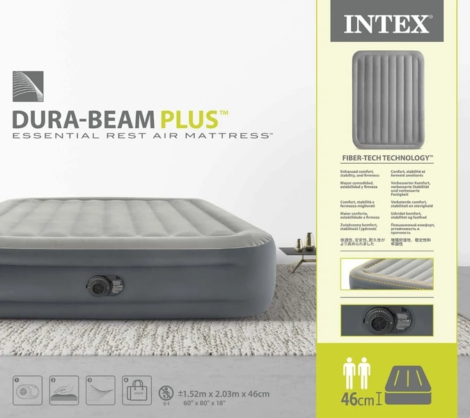 Intex Essential Rest luchtbed - Queensize - Ingebouwde elektrische pomp Intex Essential Rest Luchtbed - Queensize - Ingebouwde Elektrische Pomp -Buiten Kamperen Verkoop 1689 1900 64126nd pkg 2023 300