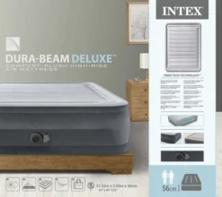 Intex Comfort Plush Extra Hoog Luchtbed - Queensize - Ingebouwde Elektrische Pomp -Buiten Kamperen Verkoop 1690 1900 64418nd pkg 2023 300