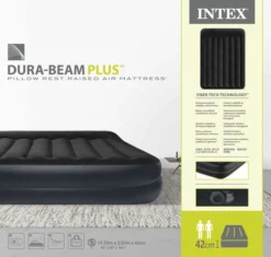 Intex Pillow Rest Raised Luchtbed - Queensize - Ingebouwde Elektrische Pomp -Buiten Kamperen Verkoop 1810 1900 64124nd pkg 2023 300