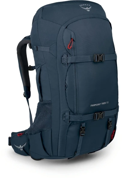 Osprey Farpoint Trek Pack rugzak - Blauw - 55 Liter Osprey Farpoint Trek Pack Rugzak - Blauw - 55 Liter -Buiten Kamperen Verkoop 1900 1425 farpointtrekpack55 s22 side mutedspaceblue 10003693