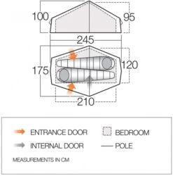 Vango F10 Helium UL 2 Ultralichte Trekking Tunneltent - 1/2 Persoons - Groen -Buiten Kamperen Verkoop 1900 1783 f10 helium ul 2 1