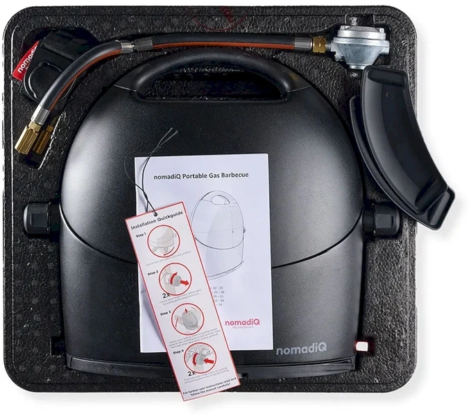 NomadiQ draagbare gasbarbecue - Zwart NomadiQ Draagbare Gasbarbecue - Zwart -Buiten Kamperen Verkoop