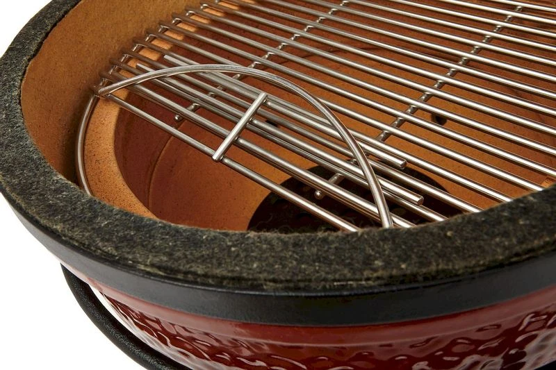 Kamado Joe Junior barbecue Kamado Joe Junior Barbecue -Buiten Kamperen Verkoop 800 1200 kamadojoejr grillgrateheatdeflectorstand3 cmyk