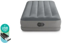 Intex Prestige Mid-Rise Luchtbed - Eenpersoons - Ingebouwde Elektrische Pomp -Buiten Kamperen Verkoop 833 1200 intex twin prestige mid rise luchtbed 1 persoons 1