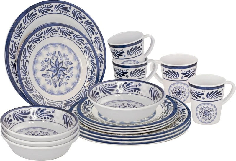 Bo-Camp Old Dutch melamine serviesset - 16-delig Bo-Camp Old Dutch Melamine Serviesset - 16-delig -Buiten Kamperen Verkoop 900 1274 6181360