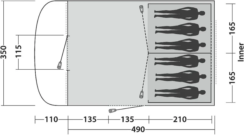 Easy Camp Palmdale 600 tunneltent - 6 persoons Easy Camp Palmdale 600 Tunneltent - 6 Persoons -Buiten Kamperen Verkoop 900 1322 d1c7c481 31f5 427b 8016