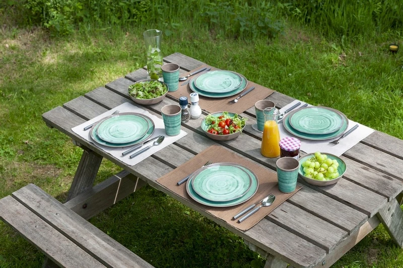 Bo-Camp Halo melamine serviesset - 12-delig - Aqua Bo-Camp Halo Melamine Serviesset - 12-delig - Aqua -Buiten Kamperen Verkoop 900 1350 6181392 07