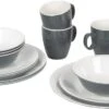 Bo-Camp Melamine Serviesset - 16-delig - Grijs