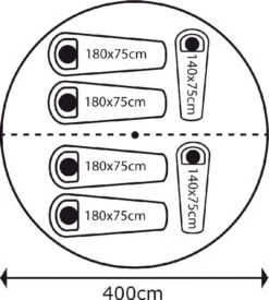 Bo-Camp Urban Outdoor Streeterville Bell Tent - 6 Persoons -Buiten Kamperen Verkoop 900 825 4472500 08