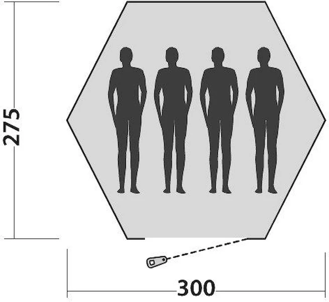 Easy Camp Bolide 400 tipitent - 4 personen Easy Camp Bolide 400 Tipitent - 4 Personen -Buiten Kamperen Verkoop 900 983 plattegrond bolide 2