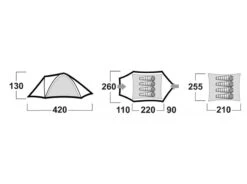 Husky Bizon Koepeltent - 4+ Persoons 10 Husky Bizon Koepeltent - 4+ Persoons -Buiten Kamperen Verkoop bizon afmetingen