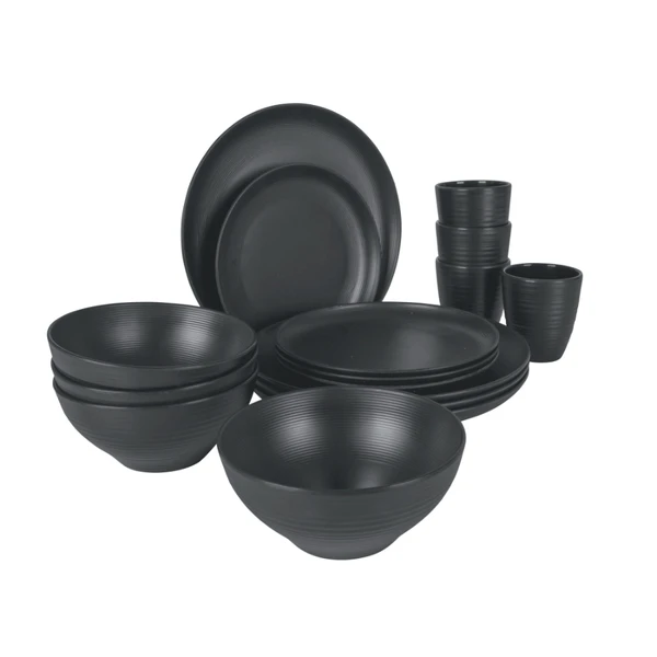 Bo-Camp Orville melamine serviesset - 16-delig - Antraciet Bo-Camp Orville Melamine Serviesset - 16-delig - Antraciet -Buiten Kamperen Verkoop bo camp orville antr