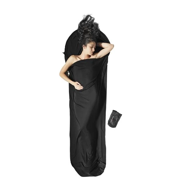 Cocoon Lakenzak Merino Wol Mummymodel - Zwart Cocoon Lakenzak Merino Wol Mummymodel - Zwart -Buiten Kamperen Verkoop cocoon lakenzak merino wol zwart mummy