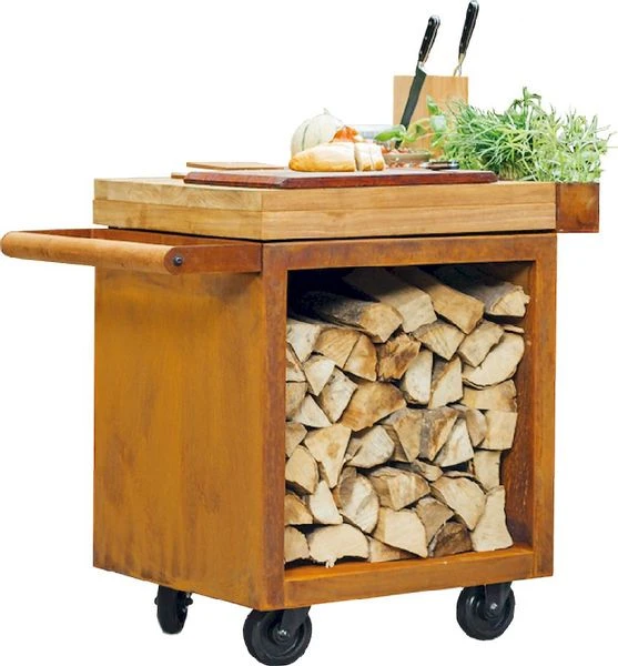 OFYR Mise en Place Table 65 PRO Corten - Teak Wood OFYR Mise En Place Table 65 PRO Corten - Teak Wood -Buiten Kamperen Verkoop mp 65 pro tw