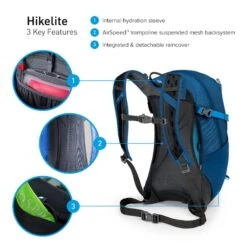 Osprey Hikelite Wandelrugzak - 18 Liter - Zilver 7 Osprey Hikelite Wandelrugzak - 18 Liter - Zilver -Buiten Kamperen Verkoop osprey hikelite 18