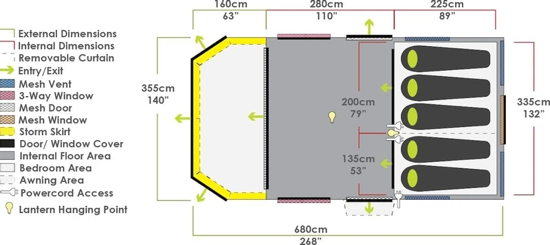 Zempire Aero TL Pro opblaasbare tent - 5 persoons Zempire Aero TL Pro Opblaasbare Tent - 5 Persoons -Buiten Kamperen Verkoop zempire aero tl pro opblaasbare tent 9