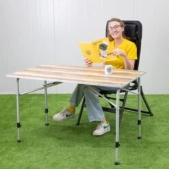 Dometic Zero Light Oak Large Campingtafel - 120 X 70 Cm -Buiten Kamperen Verkoop zerolightoaklarge 4